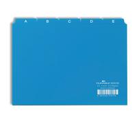 Durable A5 Index Card Set Includes Printed A-Z Tabs Blue Made of Strong PV
