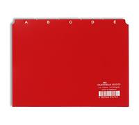 Durable 5 Part Alphabetical A-Z Reinforced Index Dividers | A5 Landscape | Red