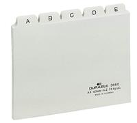 Durable A6 Index Card Set Includes Printed A-Z Tabs White Made of Strong P