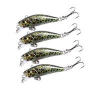 Durable ABS Minnow Bait Painting Sinking Hard Bait Artificial Minnow Lure Slow Sinking Artificial Fishing Lures for Various Fish Species