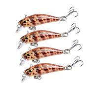 Durable ABS Minnow Bait Painting Sinking Hard Bait Artificial Minnow Lure Slow Sinking Artificial Fishing Lures for Various Fish Species