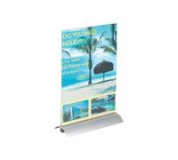 Durable Acrylic Aluminium Display Stand Table Menu & Sign Holder, A4, Clear