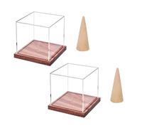Durable Acrylic Ring Display Stand with Wood Base Champion Ring Case, Portable for Sports Accessories Storage Jewelry Display Solution, フリーサイズ