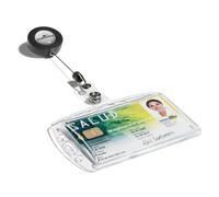 DURABLE Hartbox Name Badge Badge Reel and Snap Fastener 10.5 x 28.5 cm PS (Polystyrene) Pack of 10