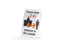 Durable Acrylic Table Display Stand - L-Shape Sign Holder for Clear Signage - Easy to Use- A4 Transparent Document Holder - Pack of 1