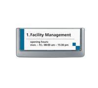 Durable Adhesive CLICK SIGN Wall Mounted Door Sign Holder | 149x52mm | Grey