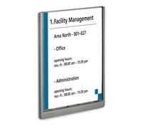 Durable Adhesive CLICK SIGN Wall Mounted Door Sign Holder | A4 | Graphite Grey