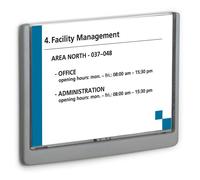 Durable Adhesive CLICK SIGN Wall Mounted Door Sign Holder | A5 | Graphite Grey