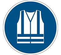 Durable 173506 Floor Sticker Safety Label Use Warning Vest, Ø 43 cm