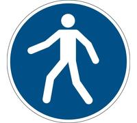 Durable Adhesive ISO "Use Walkway" Sign Safety Floor Sticker | 43cm