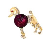 Durable Alloy Dog Brooch Trendy Color Versatile Accessory Suitable for Casual Formal Occasions Poodle Brooch, one size, As described