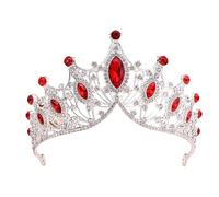 Durable alloy material and crystal elegant large crown headband for performance and birthday featuring elegant alloy tiara