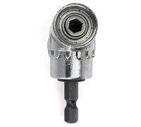 Durable Alloy Steel 105 Degree Adjustable Right Angle Driver Screwdriver with Locking and Magnetic Head for 1/4in Hex Shank Bits Ideal Hand Tool for Tight Spaces