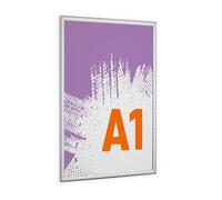 Durable Outdoor Snap Frame Weatherproof Poster Holder Notice Board - A1 Silver