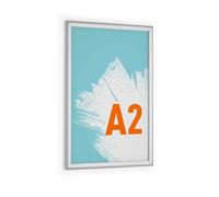 Durable Aluminium Outdoor Snap Frame A2 - Waterproof and UV-Resistant Poster Frame - Can be Mounted via Screwing or Adhesive Pads - Silver