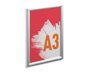 Durable Aluminium Outdoor Snap Frame A3 - Waterproof and UV-Resistant Poster Frame - Can be Mounted via Screwing or Adhesive Pads - Silver