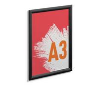 Durable Aluminium Snap Frame Retail Clip Poster Holder Notice Board | A3 Black | Size: 1 Pack Durable Black 1 Pack