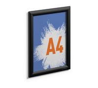 Durable Aluminium Snap Frame Retail Clip Poster Holder Notice Board - A4 Black