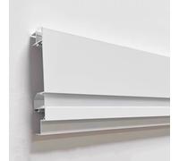 Durable Aluminum LED Lighting Channel, Cuttable Light Slot Diffuser for Baseboard & Crown Molding, 18m (59.1 ft) Multi-Purpose Strip Cover, Ideal for Home & Office