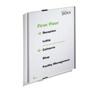 Durable 4808/23 Information Sign for Door and Wall, Silver