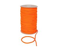 Durable Anorak Braided Cord - 4mm Wide Polyester Drawstring Cord Laces Hoodie String Jogger string clothing cord lace tying lanyard rope craft project by Discount Fabrics LTD (Flo Orange,25m)