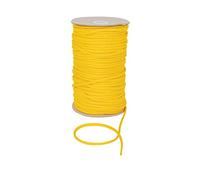 Durable Anorak Braided Cord - 4mm Wide Polyester Drawstring Cord Laces Hoodie String Jogger string clothing cord lace tying lanyard rope craft project by Discount Fabrics LTD (Yellow,25m)