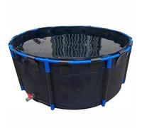 Durable Aquaculture Water Tank with Drain Valve and Steel Frame for Temporary Fish Ponds and Swimming Pools