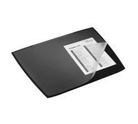 Durable Artwork Desk Mat - 59 x 47cm - Black - Easy to Clean Desk Pad - Includes Transparent Overlay - Made of Polypropylene