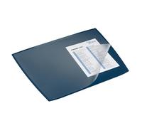 Durable Artwork Desk Mat - 59 x 47cm - Dark Blue - Easy to Clean Desk Pad - Includes Transparent Overlay - Made of Polypropylene
