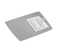 Durable Desk Mat Artwork 590 x 470 mm, Desk Pad with Transparent PP Cover, Optimal for Storing Important Notes and Documents, Dark Grey