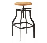Durable Ash Seat Bar Stool, Stylish Ash Wood Kitchen Bar Stool, Versatile Bar Stool, Height Adjustable Stool Premier Housewares Black One Size