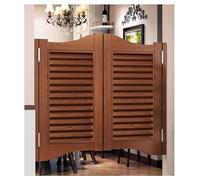 Durable Automatic Closing Saloon Cafe Swinging Doors Double Action Hinges 20 48 Inch Widths Ideal for Pub Entrance & Porch Brown Color Size: 44x36in (111x91cm)