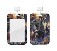 Durable Badge Holder for Professionals Halloween The Curse of Michael Myers Badge Holder Adjustable ID Card Holders for Workplace Events Secure Clip with Clear Visibility