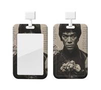 Durable Badge Holder for Professionals Kung Fu Li Badge Holder Adjustable ID Card Holders for Workplace Events Secure Clip with Clear Visibility