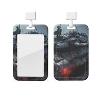 Durable Badge Holder for Professionals Tank Battle Badge Holder Adjustable ID Card Holders for Workplace Events Secure Clip with Clear Visibility