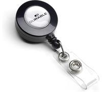 Durable Badge Reel in Charcoal | Pack of 10 | Ideal for Securely Holding Name Ba