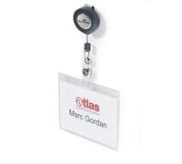 Durable Badge Reel Name Tag ID Card Holders + Inserts | 10 Pack | 60 x 90mm