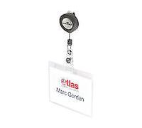 Durable Mono Security Pass Holder with Badge Reel Clear (Pack of 10) 8138/19