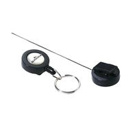 Durable Secure Retractable Keyring Badge Reel For Ids & Keys - 10 Pack - Black