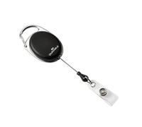Durable STYLE Secure Retractable Clip Badge Reel for ID & Keys | 10 Pack | Black