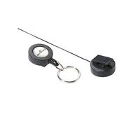 Durable Badge Reel Keyring Charcoal, Pack of 10