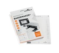 Durable Badgemaker Insert Sheets 61/122x210mm 150gsm White (Pack 20)