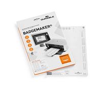 Durable Badgemaker Name Badge Inserts 45 x 70mm, Pack of 240, White | Printable Micro-Perforated A4 Sheets of Paper, Create Professional Badges in Minutes, Laser and Ink Jet, Made in Germany