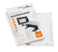 Durable Badgemaker Place Name Card Inserts 61 x 150mm, Pack of 40, White | Printable Micro-Perforated A4 Sheets of Paper, Create Professional Badges in Minutes, Laser and Ink Jet, Made in Germany