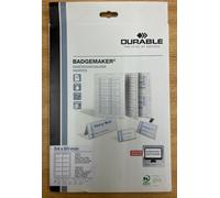 Durable BADGEMAKER Printable Name Badge Inserts | 200 Cards | 54x90mm - 2 PACKS
