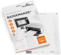 Durable Badgemaker Insert Sheets 61x210mm 150gsm White (Pack of 20) 146002