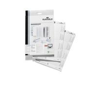 Durable Badgemaker Place Name Card Inserts 61 x 150mm, Pack of 40, White | Printable Micro-Perforated A4 Sheets of Paper, Create Professional Badges in Minutes, Laser and Ink Jet, Made in Germany