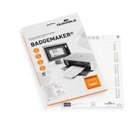 Durable 146102 Badgemaker, PrinTable Name Badge Insert Sheets, White, 17 x 67 mm - 200 Inserts