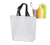 Durable Bags, Reusable Bag, Spacious Bag, Eco-Friendly Shopping Bags with Handles, Large Capacity for Travel Beach Outdoor Market Food School Shopping Sustainable, White, Siehe Beschreibung