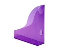Durable Translucent Magazine Rack Document Desk File Organiser, A4 Clear Purple